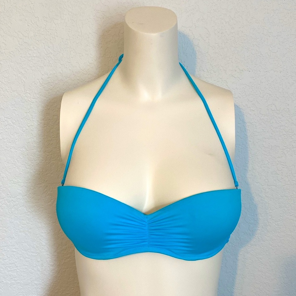 Sky Blue Victoria’s Secret Removable Strap Bikini Top - 34C